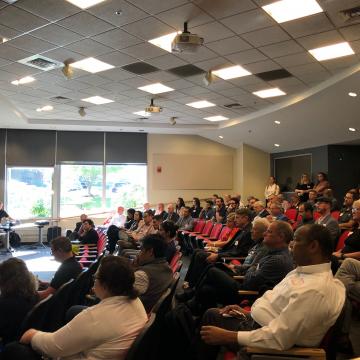 Photo of the audience for AI in Healthcare: Opportunities & Pitfalls