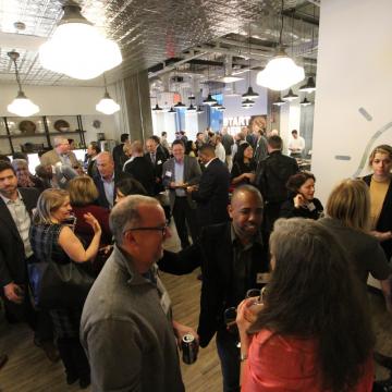 Guests socializing at Anchor Ventures first meeting