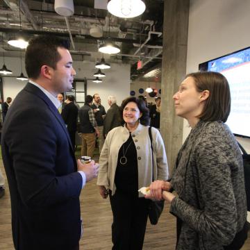 Guests socializing at Anchor Ventures first meeting