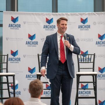 Panelist Bill Cole, pres and CEO of the Baltimore Development Corporation, talked about the importance of bringing and keeping cutting-edge industry in Baltimore.